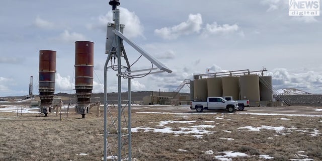 Well-producing natural gas on Jonah Field in Wyoming.