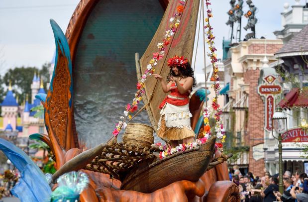 Moana during the new Magic Happens Parade on Main Street U.S.A. inside Disneyland in Anaheim, CA, on Thursday, Feb 27, 2020. (Photo by Jeff Gritchen, Orange County Register/SCNG)