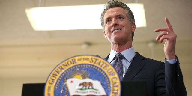 California Gov. Gavin Newsom speaks during a news conference after meeting with students at James Denman Middle School on Oct. 1, 2021, in San Francisco
