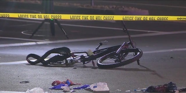 The scene where a doctor was killed by a motorist Wednesday in what authorities said was a violent attack. 