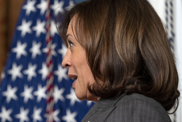 Vice President Kamala Harris swears in Eric Garcetti as Ambassador to India, Friday, March 24, 2023, in her ceremonial office in the Eisenhower Executive Office Building on the White House complex in Washington. (AP Photo/Jacquelyn Martin)