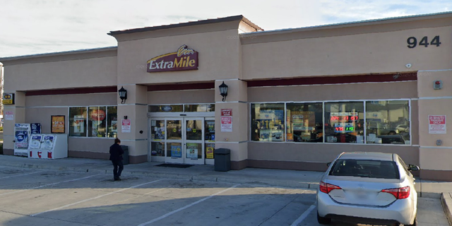 The gas station in Fullerton where the newborn was found abandoned, according to Fullerton Police Department.