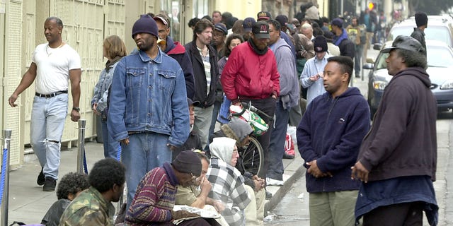 San Francisco has attracted increasing numbers of homeless people in recent years. (Photo by Justin Sullivan/Getty Images)