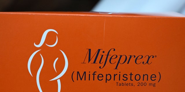 Mifepristone, one of the two drugs used in a medication abortion, is displayed at the Women's Reproductive Clinic, which provides legal medication abortion services, in Santa Teresa, New Mexico, on June 15, 2022.