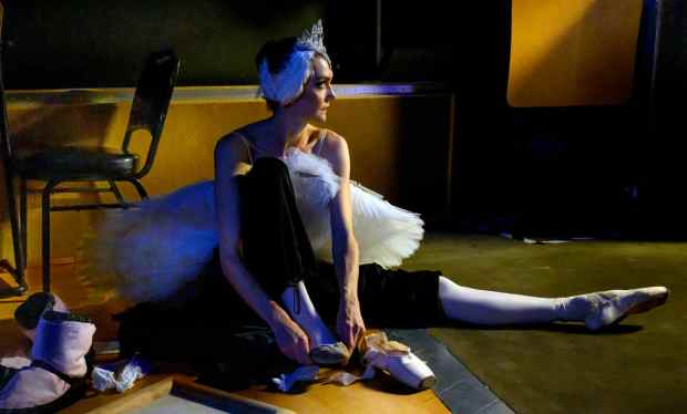 Andrea Lassakova of the Slovak Republic, gets ready for a ballet rehearsal at the Segerstrom Center for the Arts in Costa Mesa on Saturday, October 1, 2022. She will be performing with other dancers, including Russians who left their country because of the war in Ukraine. (Photo by Mindy Schauer, Orange County Register/SCNG)