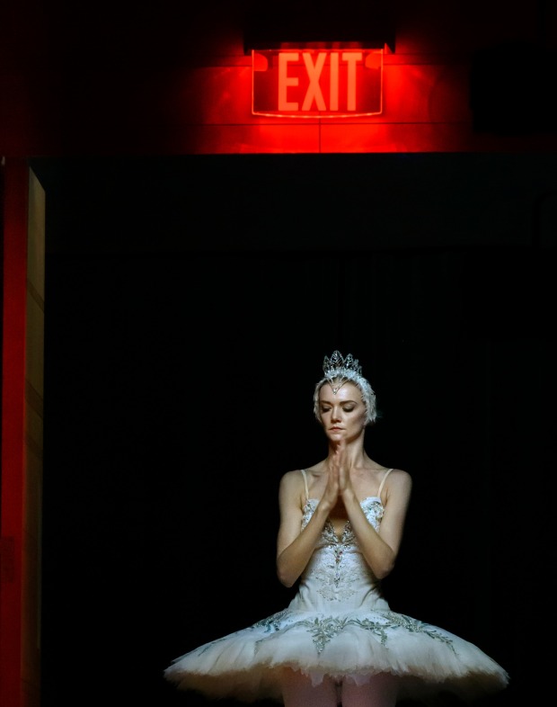 Andrea Laššáková of the Slovak Republic, formerly with the Mikhailovsky, pauses before performing during a rehearsal at the Segerstrom Center for the Arts in Costa Mesa onSaturday, October 1, 2022. She will be performing with international dancers, including Russians who exited their country after the invasion of Ukraine. (Photo by Mindy Schauer, Orange County Register/SCNG)