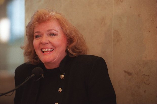 Doris Allen speaks from the podium during her first day as Speaker of the Assembly. June 5, 1995. (Photo by Mark Rightmire/The Orange County Register)