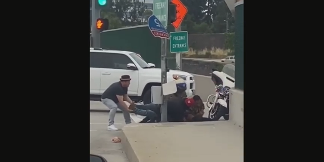 California police attack