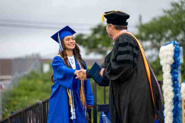 Senior students receive diplomas during the La Habra High School graduation ceremony on Wednesday, May 31st, 2023. (Photo by Michael Ares, Contributing Photographer)