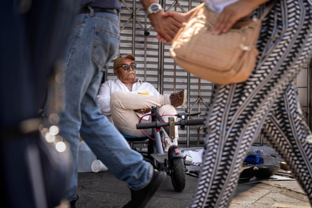 Raphael, 62, sells cookware on Alvarado Street. (Photo by Sarah Reingewirtz, Los Angeles Daily News/SCNG)