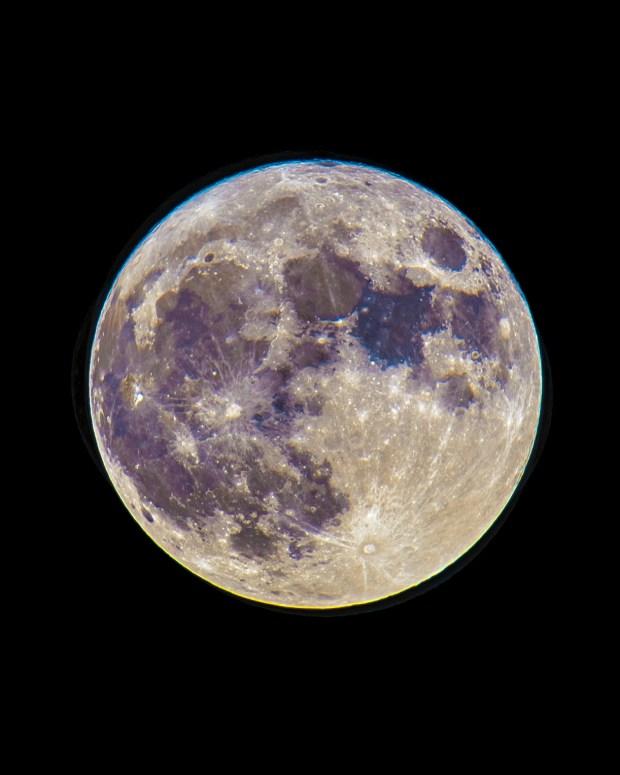 A blue supermoon rises above Yucaipa on Wednesday, August 30, 2023. (Photo by Charles L Convis)