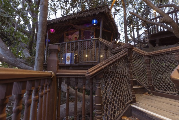 The refurbished Adventureland Treehouse inspired by Walt Disney's Swiss Family Robinson pays tribute to the original treehouse that opened in 1962 at Disneyland. (Disney)