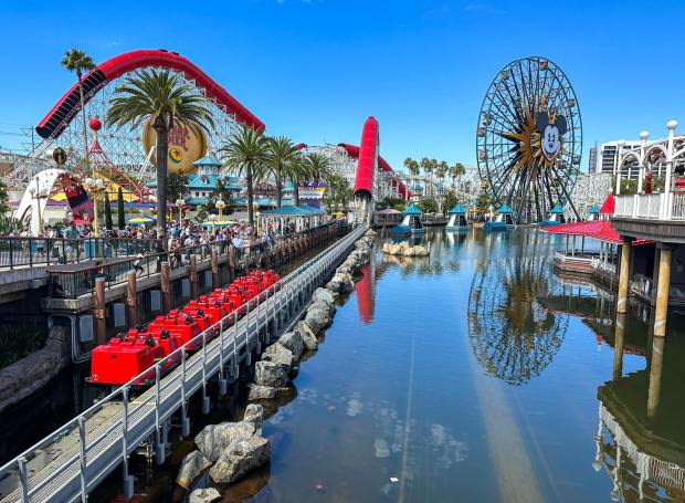 Incredicoaster zooms through Pixar Pier at California Adventure in Anaheim, CA, on Wednesday, August 16, 2023. (Photo by Jeff Gritchen, Orange County Register/SCNG)