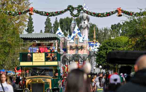 Main Street, U.S.A. is decked out for the holidays at Disneyland in Anaheim, CA, on Friday, November 10, 2023. (Photo by Jeff Gritchen, Orange County Register/SCNG)