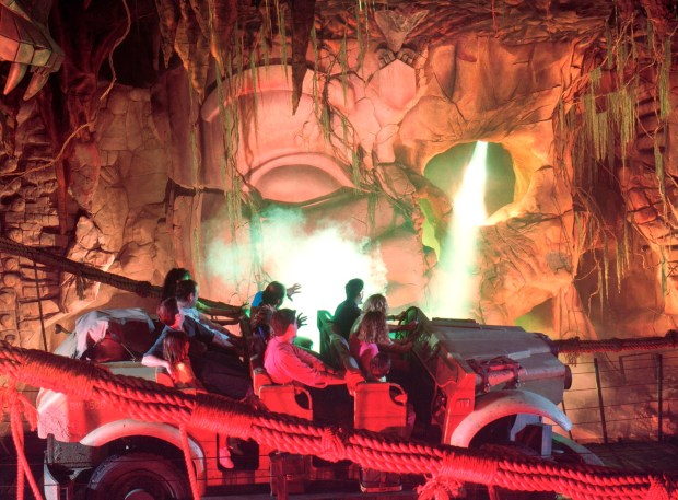 This Indiana Jones-themed adventure, which opened in 1995, takes riders into an ancient, cursed temple in India. (Courtesy of Disney Resorts)