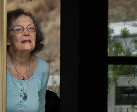 File photo. Michelle Morris yells at reporters to get off her property in 2016. She has since sold the 7,000-square-foot house in Murrieta. (Photo by Mindy Schauer, Orange County Register/SCNG)