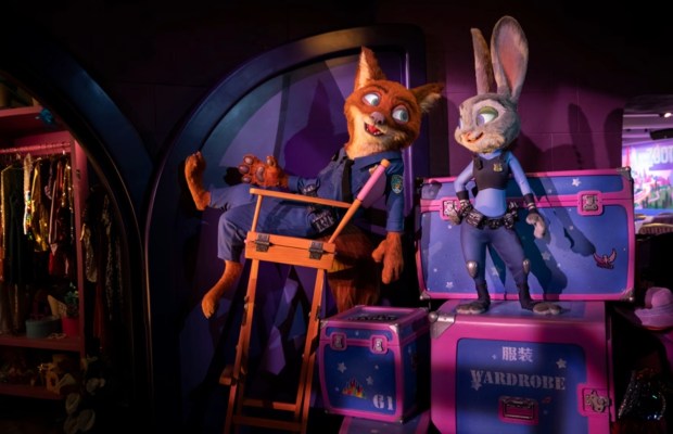 Judy Hopps and Nick Wilde audio-animatronic characters in the Zooptopia: Hot Pursuit attraction at Shanghai Disneyland. (Courtesy of Disney)