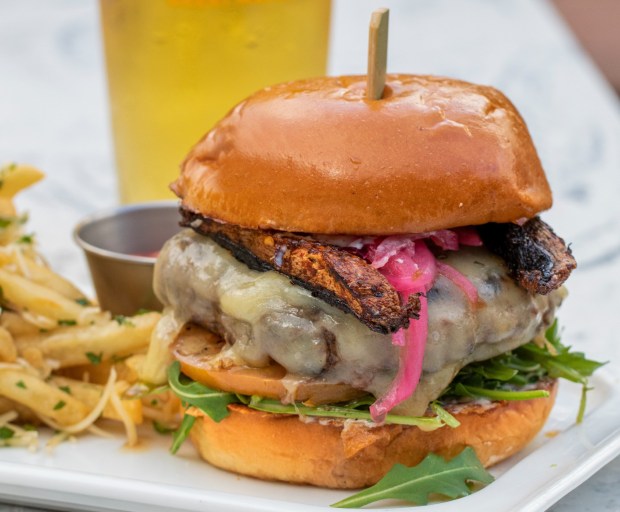 Steakhouse Burger at Great Maple restaurant in the Pixar Place Hotel at the Disneyland resort. (Jen Cook/Great Maple)