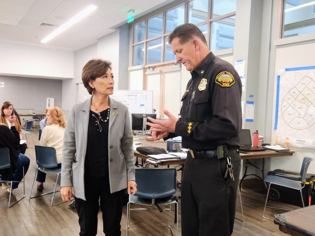 OCFA Division 4 Chief Scott Wiedensohler, who led the response to the Tustin hangar fire, is Rep. Young Kim's guest to the 2024 State of the Union address. (Photo courtesy of Young Kim's office)