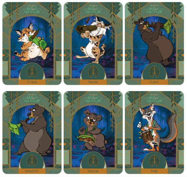 Concept art of bayou critters that will play Rara-style music in Tiana's Bayou Adventure at Disneyland and the Magic Kingdom. (Courtesy of Disney)