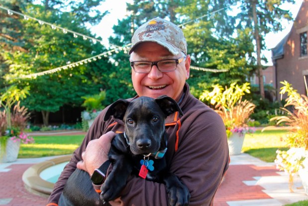 Tim Walz and Scout (Harris-Walz campaign)