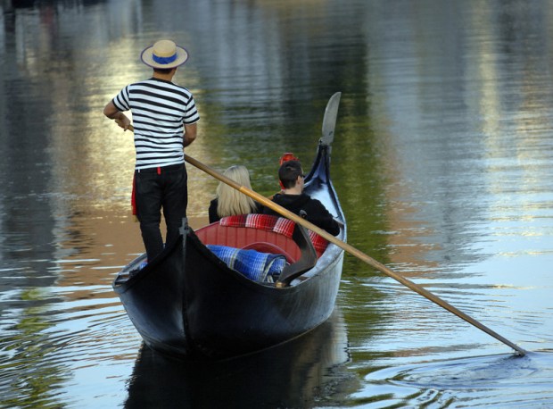 Taking a gondola ride through the canals of Naples in Long Beach is a great romantic experience. (Photo by Brittany Murray, Long Beach Press-Telegram/SCNG)